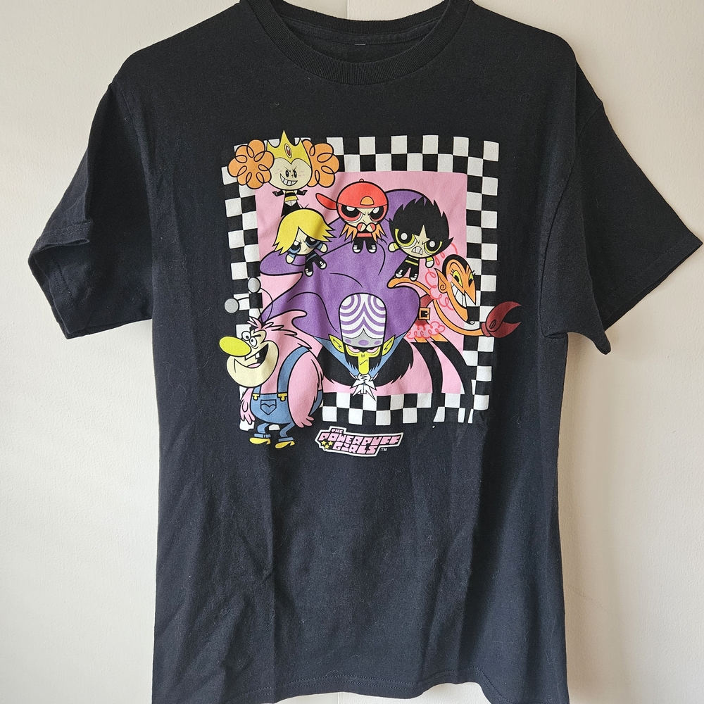 Cartoon Network Black Tee Powerpuff Girls